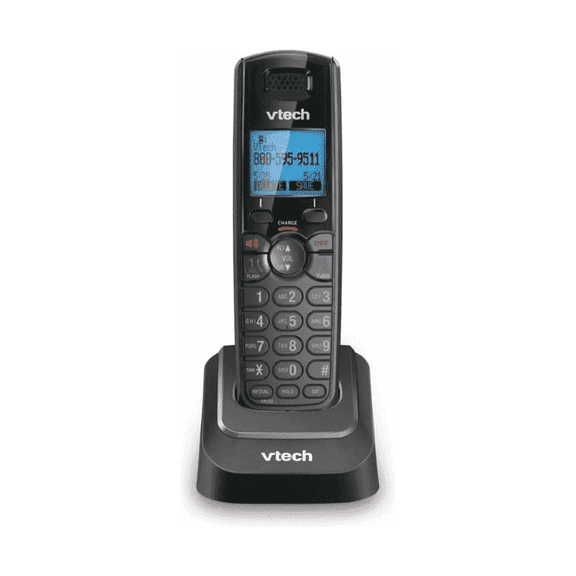 Pre-Owned VTech DS6101-11 Cordless Accessory Handset DECT 6.0, 2-Line, Digital Answering, 1 Count, Black