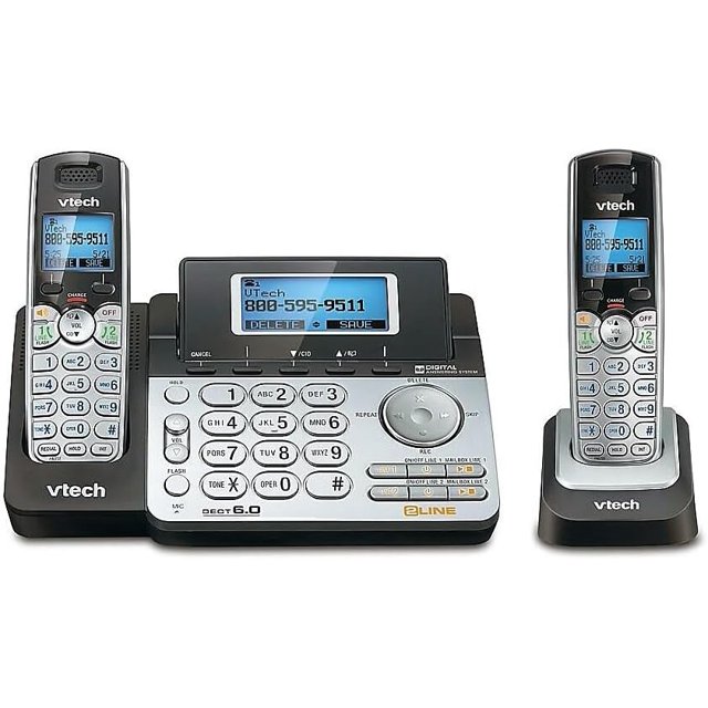 VTech DS61512 2 Handset 2Line Cordless Phone System for Home or Small