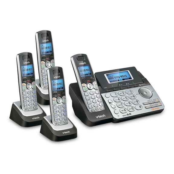 VTech DS6151 Base + DS6101-3 Cordless Handsets Combo with Dual Speakerphone