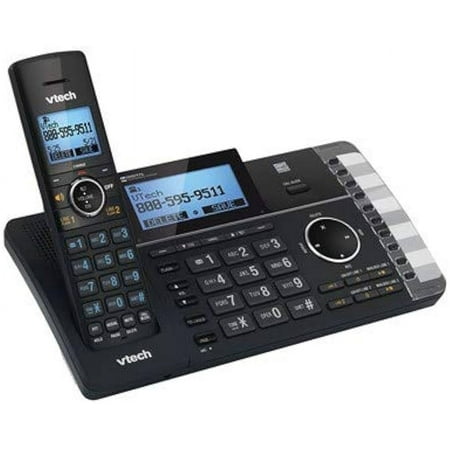 VTech DS6251 DECT 6.0 Expandable 2-Line Cordless Phone with Smart Call Blocker, Answering System and Caller ID, 1 Handset, Black
