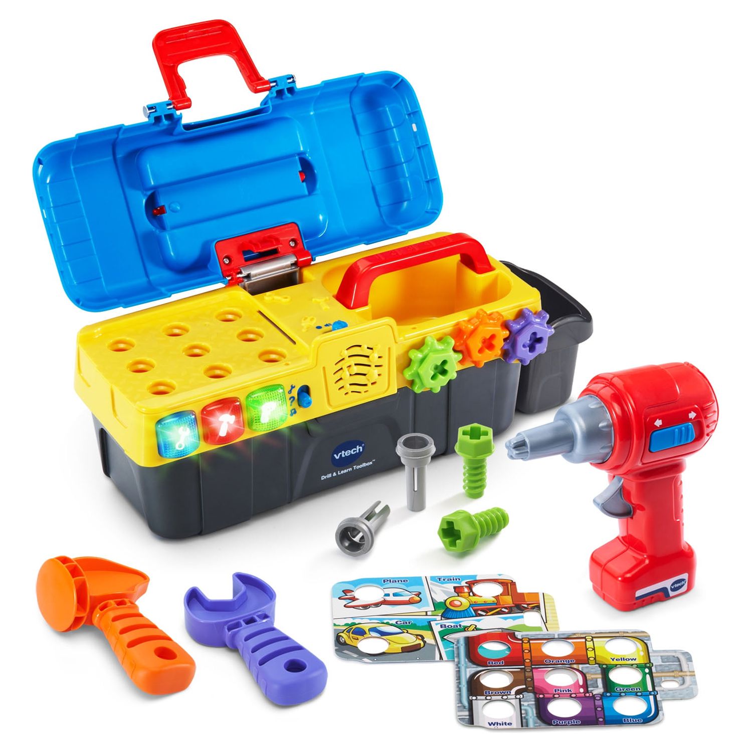 VTech Drill and Learn Toolbox With Working Drill and Tools - image 1 of 5
