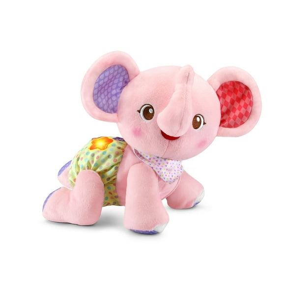 Vtech Explore and Crawl Elephant Plush Toy for Toddler, Pink