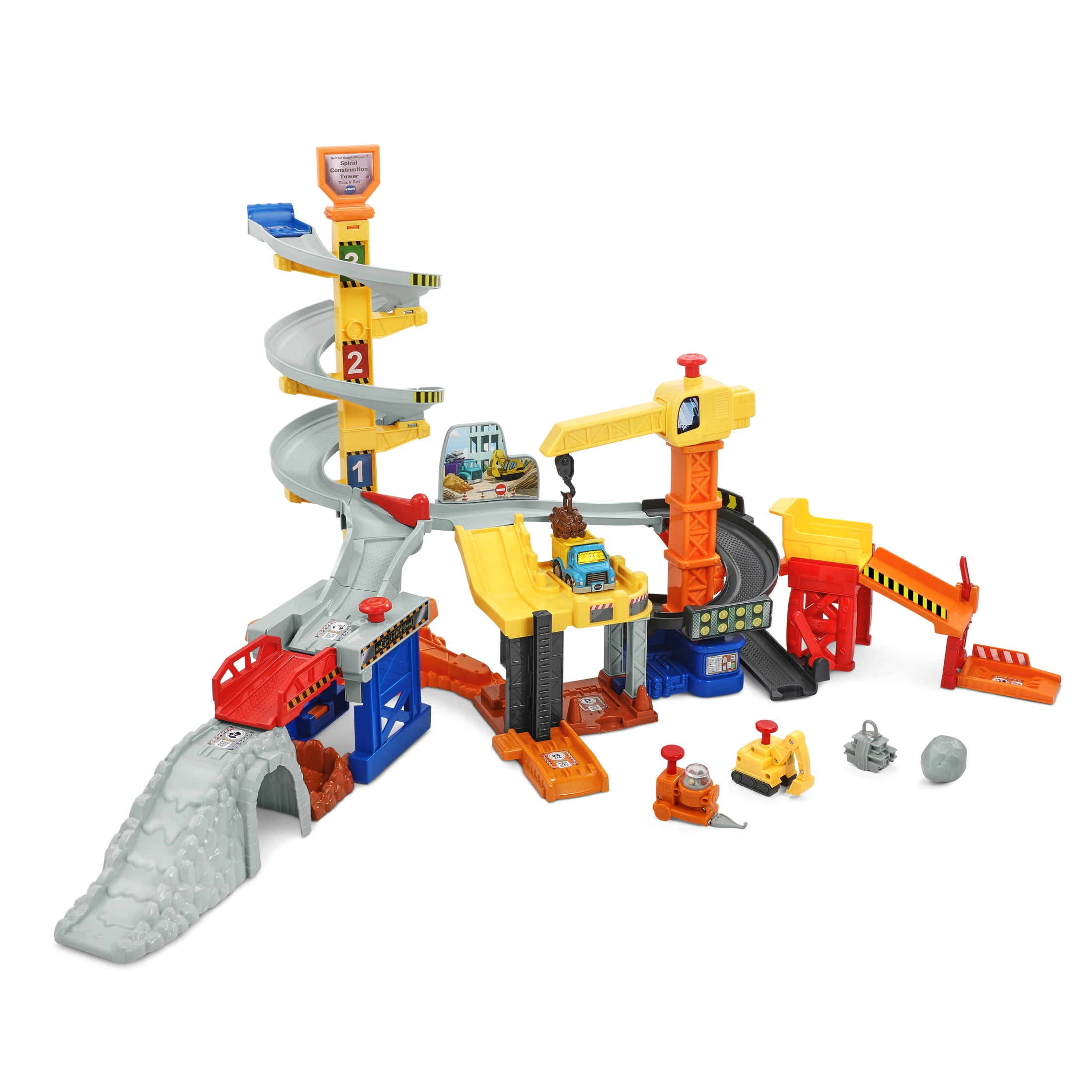 VTech Go! Go! Smart Wheels Spiral Construction Tower, Dump Truck