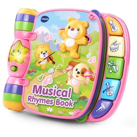 VTech Kids Musical Rhymes Book, Pink, Electronic Learning System