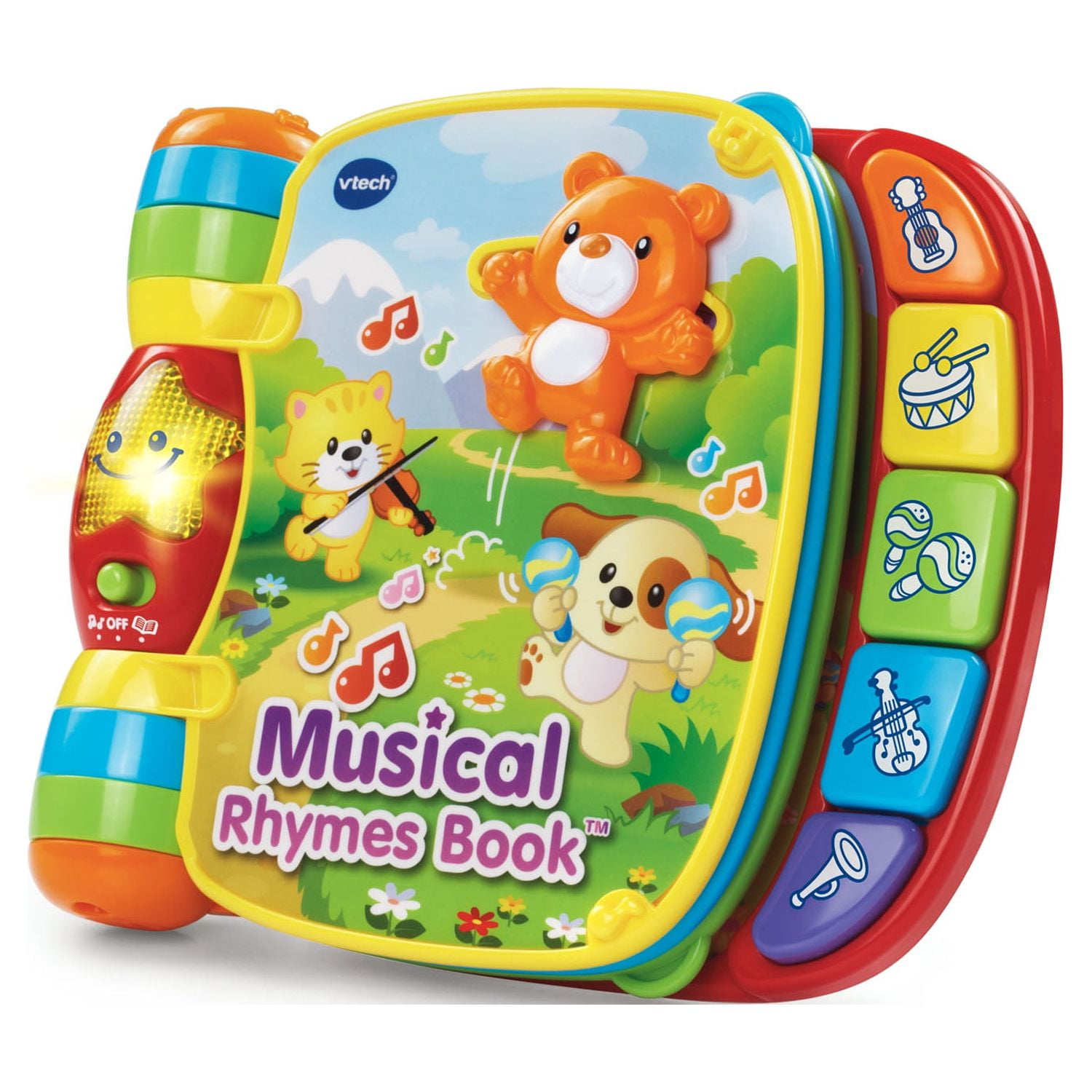 VTech first songs, Musical book, pink Color. Music Book with Songs