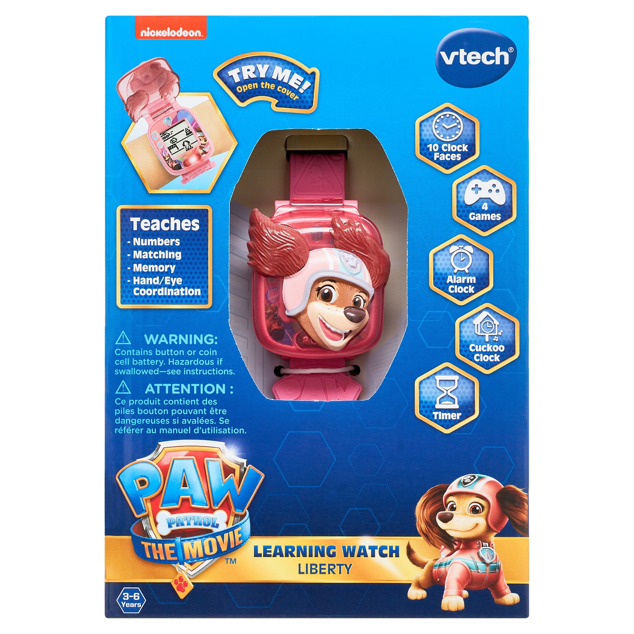 VTech Patrulla Canina - La Película: Reloj de Aprendizaje, Liberty :  Juguetes y Juegos 