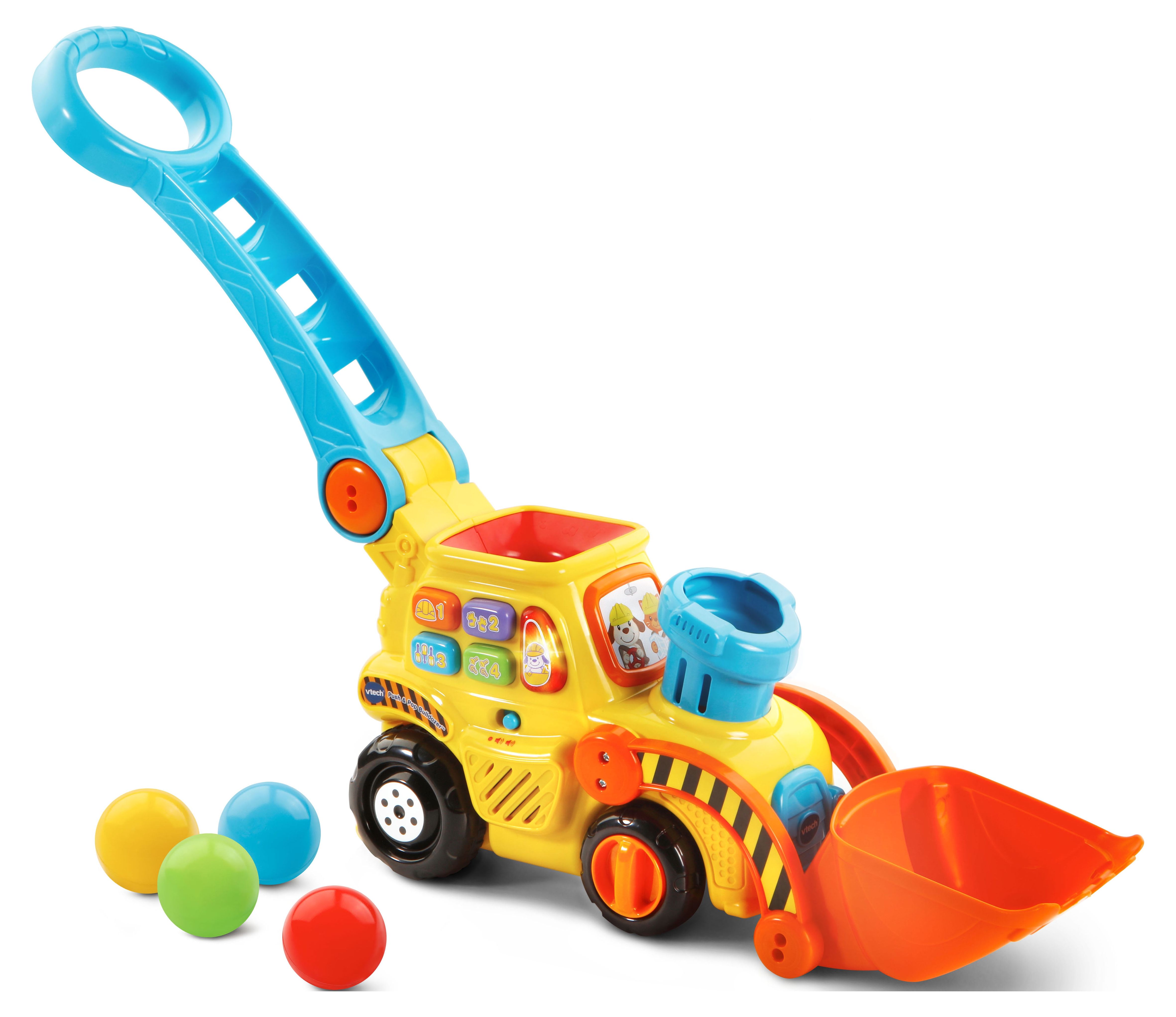 VTech, Pop-a-Balls, Push and Pop Bulldozer, Toddler Learning Toy - image 1 of 12