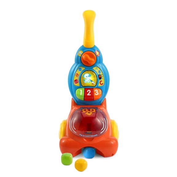 VTech Pop and Count Vacuum,White/Blue