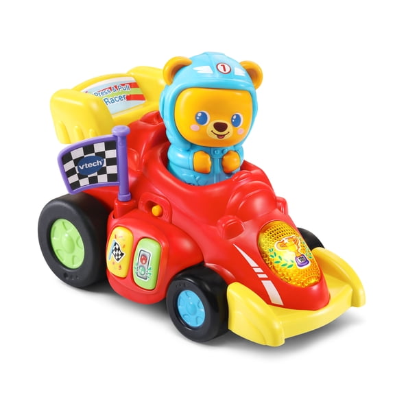 VTech, Press and Pull Racer, Interactive Learning, Kids' Race Car Toy