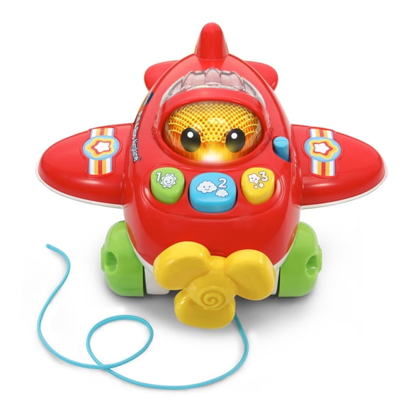 VTech Pull and Pop Airplane With Learning Phrases and Popping Beads