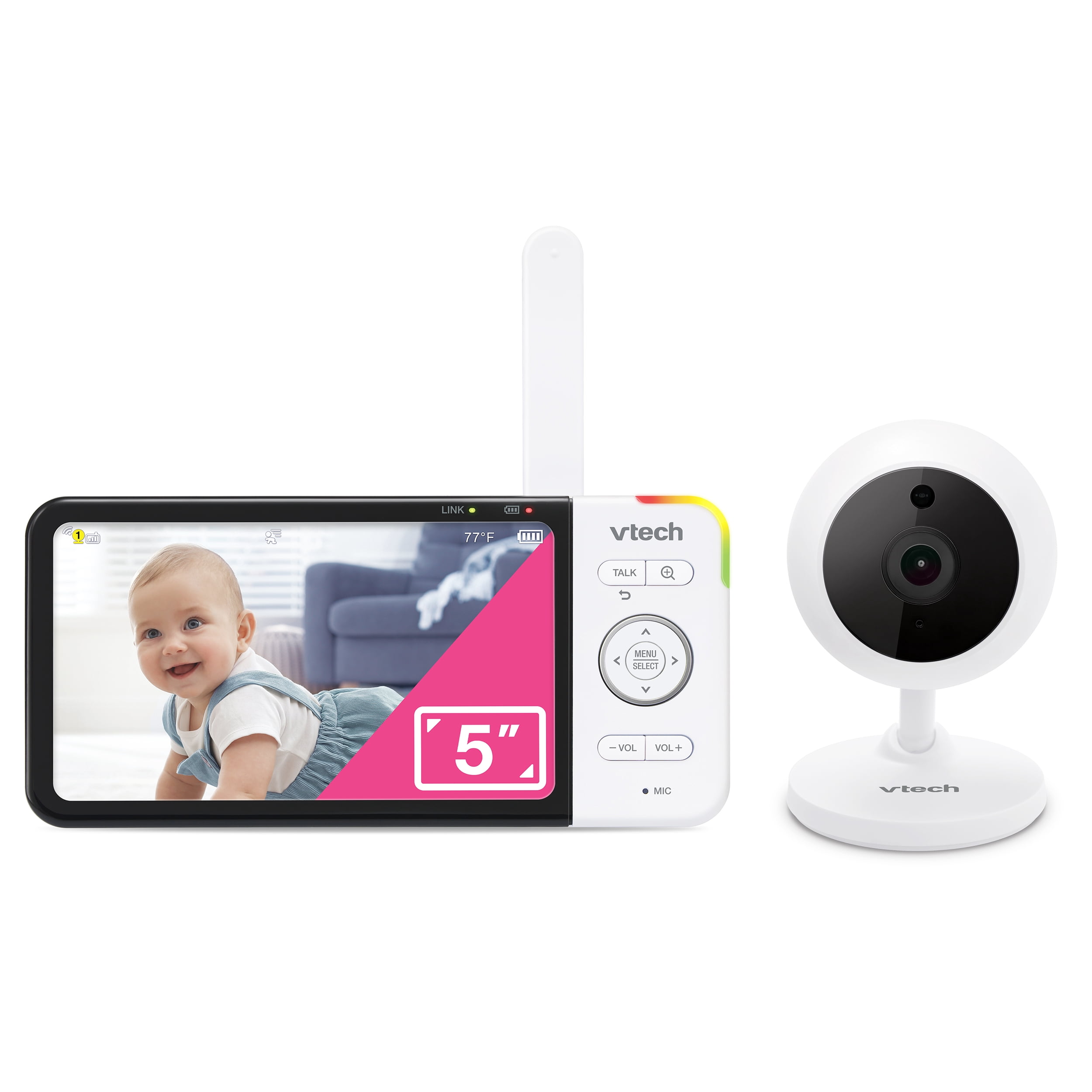 VTech RM5753 Remote Acess Fixed Video Monitor with High-Resolution 5-inch LCD Screen and Switch to turn on/off WiFi