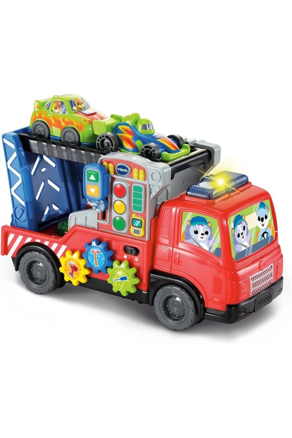 Road Rescue Interactive Car Carrier Truck, Includes 2 Cars & 55+ Sound Effects