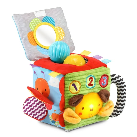 VTech, Soft and Smart Sensory Cube, Put-and-Take Ball Play, Baby Toy