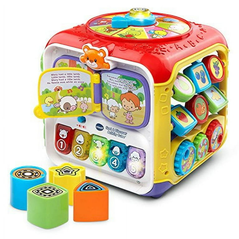 VTech Sort and Discover Activity Cube Frustration Free Packaging Red