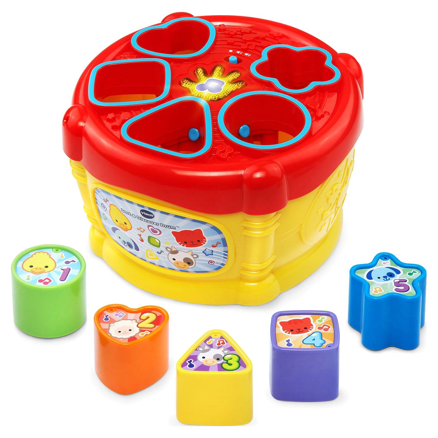 VTech, Sort and Discover Drum, Interactive Learning Toy, Baby Drum - image 1 of 9
