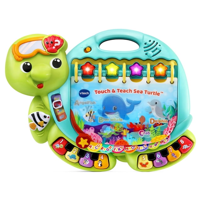 VTech Touch & Teach Sea Turtle Interactive Learning Book for Kids, Encourages Reading