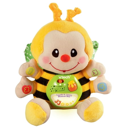 VTech Touch and Learn Musical Bee, Crib Baby Toy, Yellow Plush, Walmart Exclusive