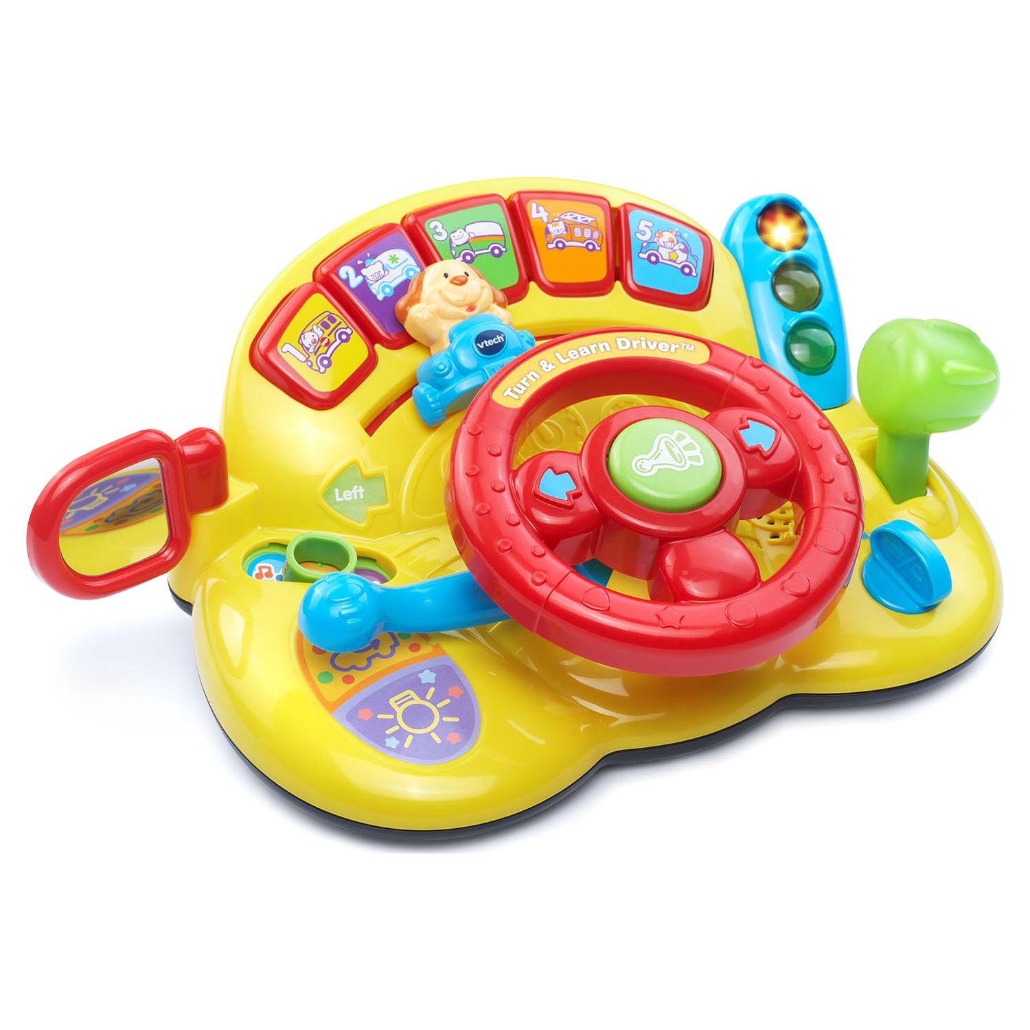 VTech Turn and Learn Driver, Role-Play Toy for Baby, Teaches Animals, Colors - image 1 of 8