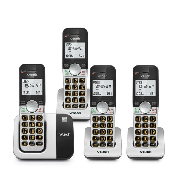 VTech VG231-4 Cordless Phone 4-Handset with Large Display and Big Buttons, DECT 6.0 with Caller ID/Call Waiting, Full Duplex Speakerphone, ECO Mode, Last 10 Number Redial, Easy to Use