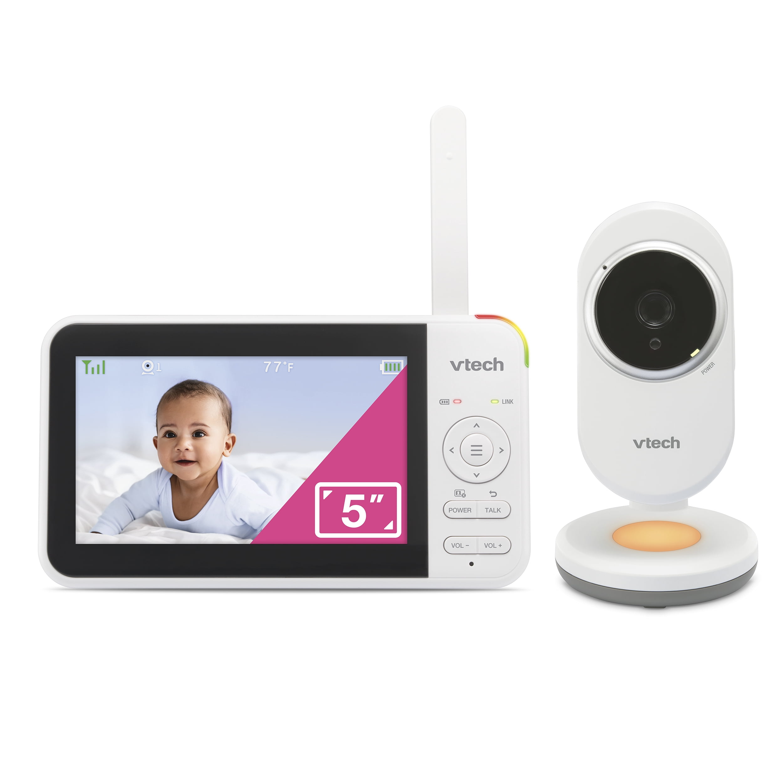 VTech VM5256 Fixed Video Monitor with High-Resolution 5-inch LCD Screen