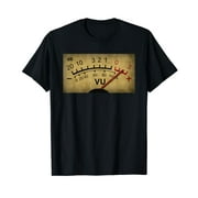 VU Meter Retro Grunge dB DJ Vintage Design Black T-Shirt