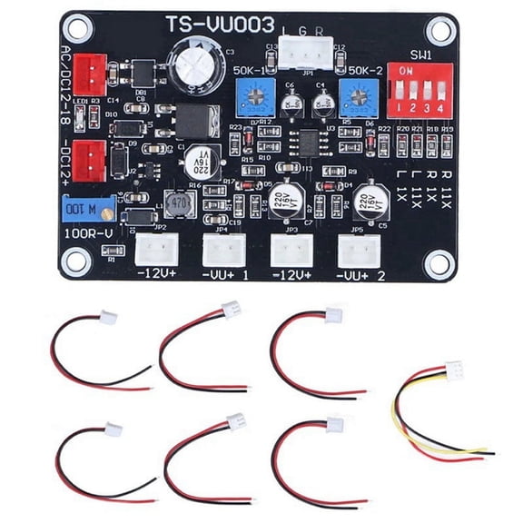 -VU003 VU Meter Driver Board Adjust VU Meter Driver Panel Backlight High-Frequency Low-Pass Panel Accessories1 * Level meter driver board W/cable