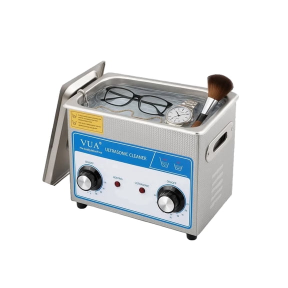 VUA 3L Ultrasonic Cleaner with Heater & Timer Professional Knob Control Ultrasonic Parts Cleaner for Jewelry, Glasses, Watches, Dentures, Dental Irrigator, Parts, Tools, Circuit Boards