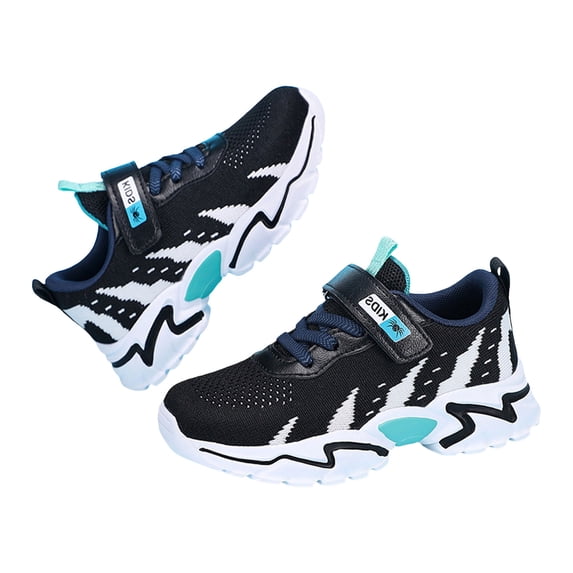 VUHXZWAF Boy Sneakers Mesh Knit Kids' Casual Walking Gym Lightweight and Breathable Shoes Size 11.5