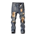 thumbnail image 1 of VUHXZWAF Boy's Skinny Jeans Ripped Distressed Stretch Slim Denim Pants Fashion Kids Clothes Size 11-12 Years, 1 of 3