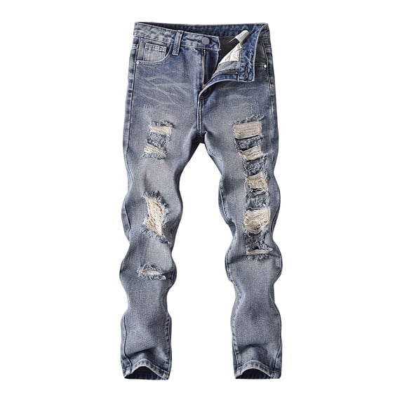 VUHXZWAF Boy's Skinny Jeans Ripped Distressed Stretch Slim Denim Pants Fashion Kids Clothes Size 13 Years