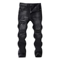 thumbnail image 1 of VUHXZWAF Boy's Skinny Jeans Ripped Distressed Stretch Slim Denim Pants Fashion Kids Clothes Size 9-10 Years, 1 of 2