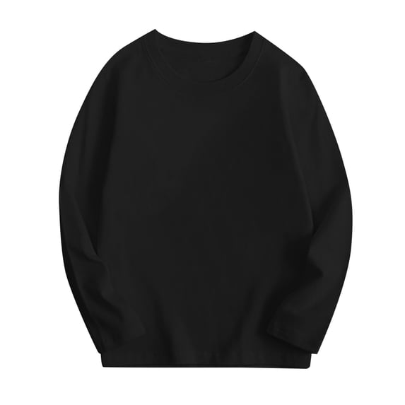 VUHXZWAF Boys Long Sleeve Shirts Kids Cotton Crewneck T Shirts Soft Lightweight Tee Tops Size 5-6 Years