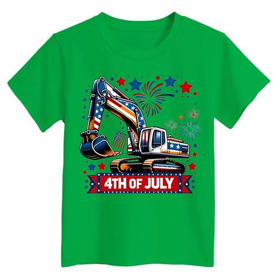 VUHXZWAF Boys Shirts Summer Tops Crewneck Short Sleeve Graphic Tees Casual Kids Clothes Size 5-6 Years