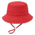 thumbnail image 1 of VUHXZWAF Bucket Hat Baby Sun Hat with Wide Brim for Girls Boys Breathable Adjustable Cap Size 6-12 Months, 1 of 3