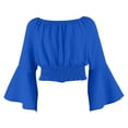 thumbnail image 1 of VUHXZWAF Girl's Off the Shoulder Tops Loose Long Sleeve Shirts Going Out Fashion Clothes Size 13-14 Years, 1 of 3