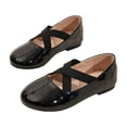 thumbnail image 1 of VUHXZWAF Girls Dress Shoes Toddler Flower Kids Ballet Flat Footwear School Wedding Party Shoes Size 1.5, 1 of 4