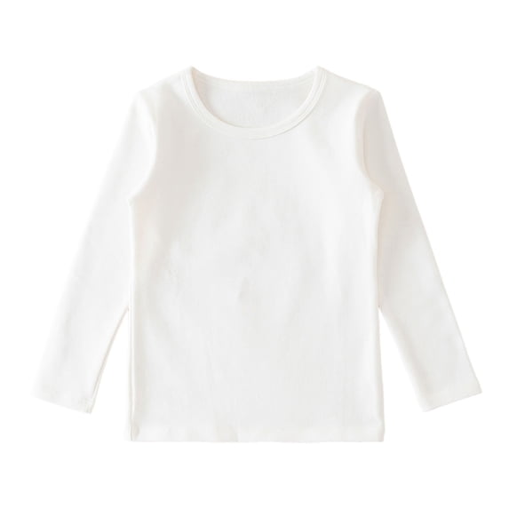 VUHXZWAF Girls Long Sleeve Crewneck Tee Slim Fit Tops Casual Tee Shirt for Everyday Wear Size 2-3 Years