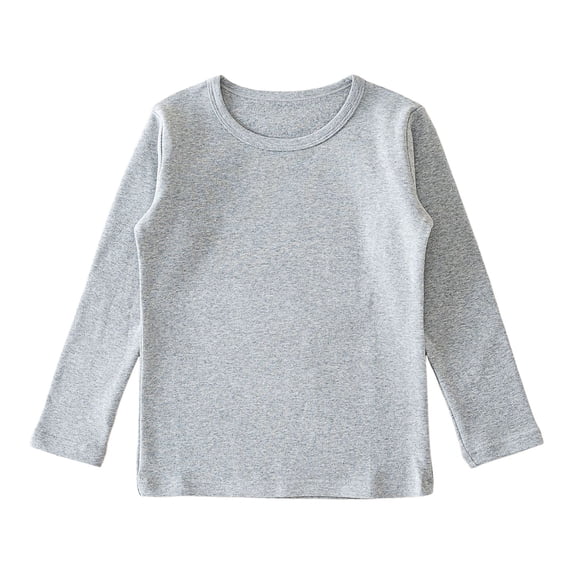 VUHXZWAF Girls Long Sleeve Crewneck Tee Slim Fit Tops Casual Tee Shirt for Everyday Wear Size 9-10 Years
