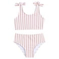 thumbnail image 1 of VUHXZWAF Girls Swimsuits Two Piece Bikini Sets Cute Bow Strap Swimwear Beach Bathing Suit Size 5-6 Years, 1 of 4