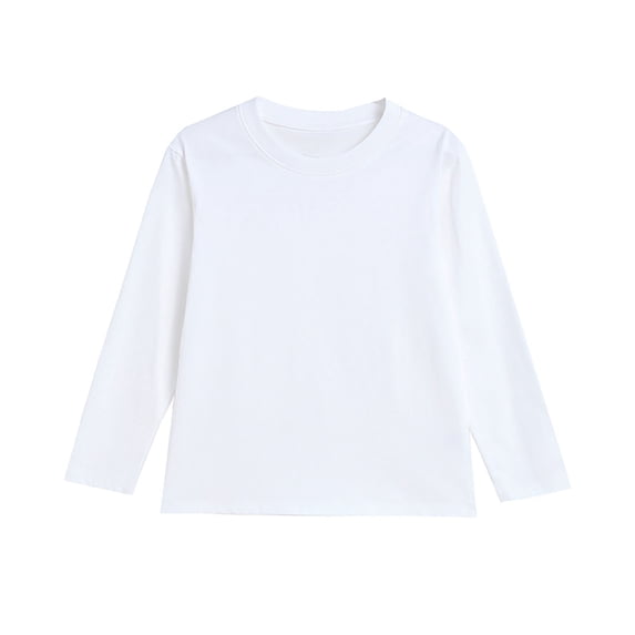 VUHXZWAF Long Sleeve Shirts for Girls Comfortable Soft Crewneck T-Shirt Loose Fall Blouse Size 11-12 Years
