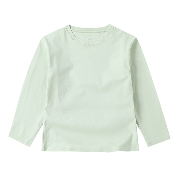 VUHXZWAF Long Sleeve Shirts for Girls Comfortable Soft Crewneck T-Shirt Loose Fall Blouse Size 11-12 Years