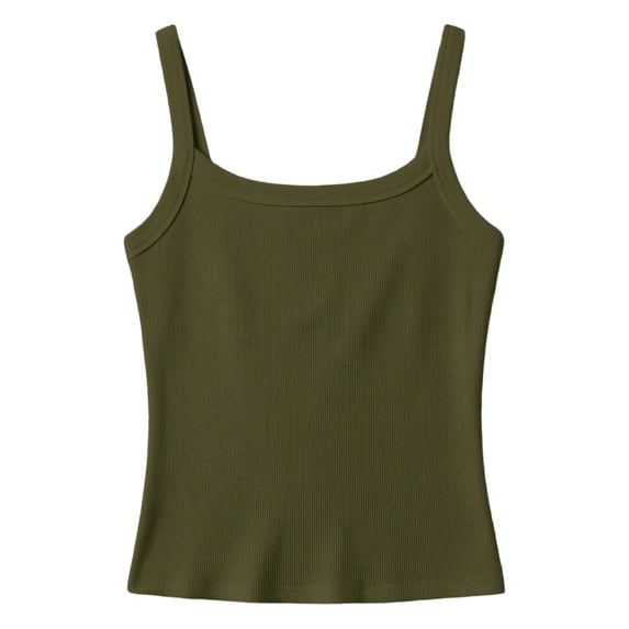VUHXZWAF Tank Tops for Girls Ribbed Knit Sleeveless Shirt Kids Cotton Tees for Everyday Wear Size 8-9 Years