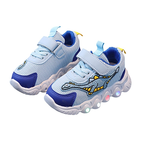 VUHXZWAF Toddler Sneakers Dinosaur Print Boys Shoes Kids Mesh Breathable Fashion Sneakers Size 10