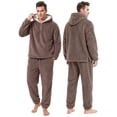 thumbnail image 1 of VUICANODON Men's Warm Fleece Hoodie Pajama Set Loose Loungewear For Men, 1 of 6