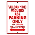 thumbnail image 1 of VULCAN 1700 VAQUERO ABS Parking Only All Others Will Be Towed Motorcycle Bike Super Bike Chopper Novelty Garage Aluminum 8"x12" Sign Plate, 1 of 1