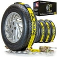 thumbnail image 1 of VULCAN Autohauler Car Tie Down - Rolling Idler 3 Cleat - 120 inch - 4 Pack - Yellow - 3300 Lbs SWL, 1 of 9