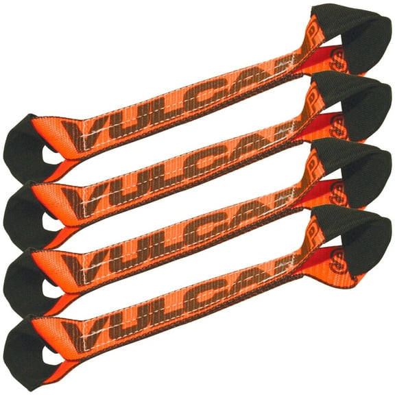 VULCAN Axle Strap, Wear Pad Eyes, Eye and Eye, 2 inch x 22 inch, PROSeries, 4 Pack, 3300 Lbs SWL