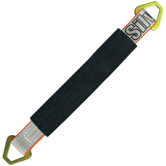VULCAN Car Tie Down Axle Strap, Wear Pad, 3-Ply Stiff, 2 inch x 22 inch, Silver Series, 3300 Lbs SWL