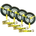 thumbnail image 1 of VULCAN Car Tie Down - Flat Hooks - Lasso - 2 inch x 96 inch - 4 Pack - Classic Yellow - 3300 Lbs SWL, 1 of 9