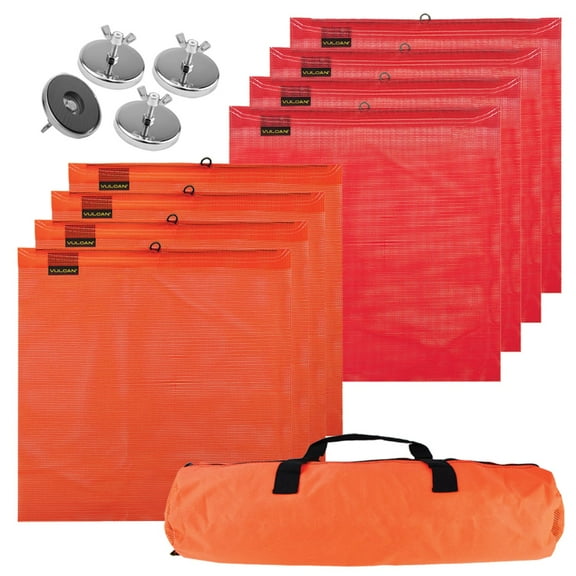 VULCAN Heavy Duty Magnet Kit - Wire Loop Flags - Vented Storage Bag